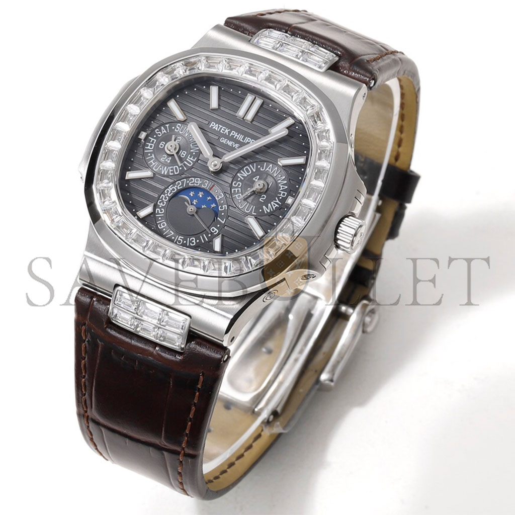 PATEK PHILLIPE SAPPHIRE CRYSTAL AUTOMATIC WATCH 5740/1G-001